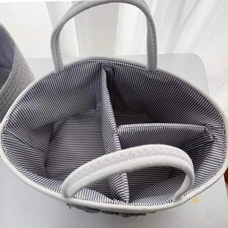 Rope weaving storage basket