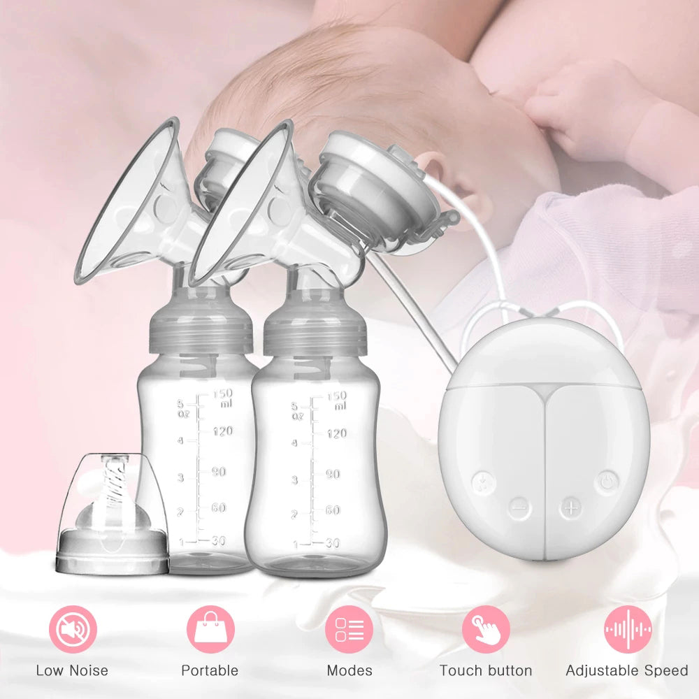 Double electric breast pump