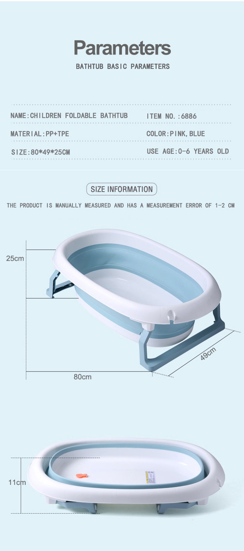 Newborn to Toddler Foldable bath