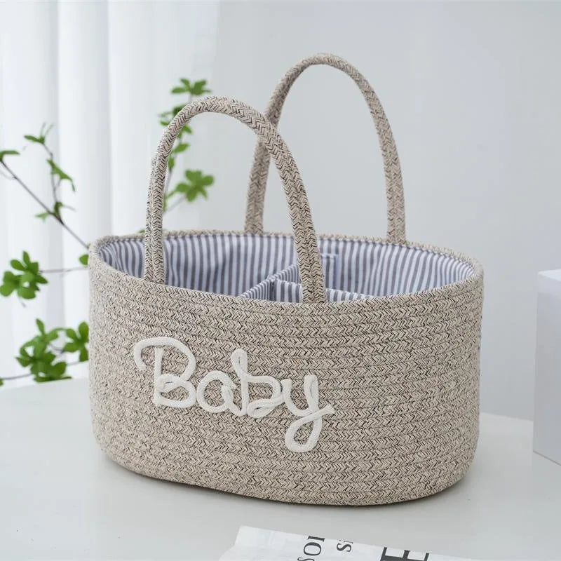 Rope weaving storage basket