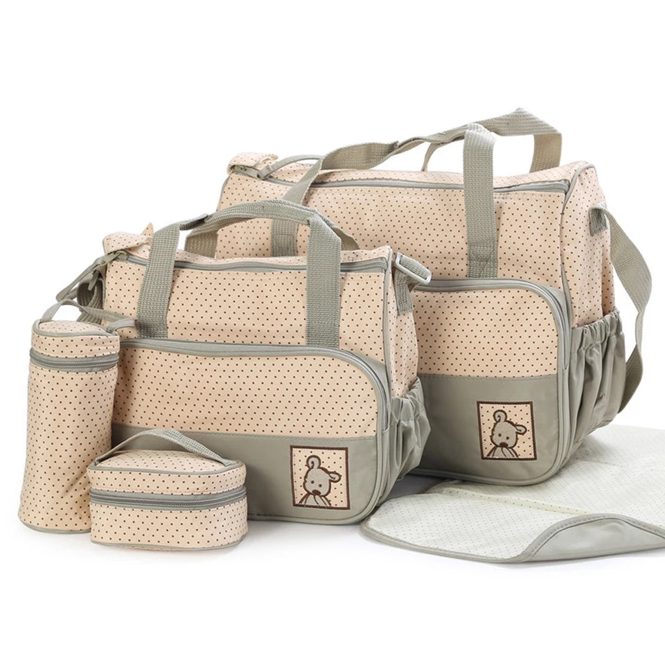 5 Pieces Nappy bag olive green