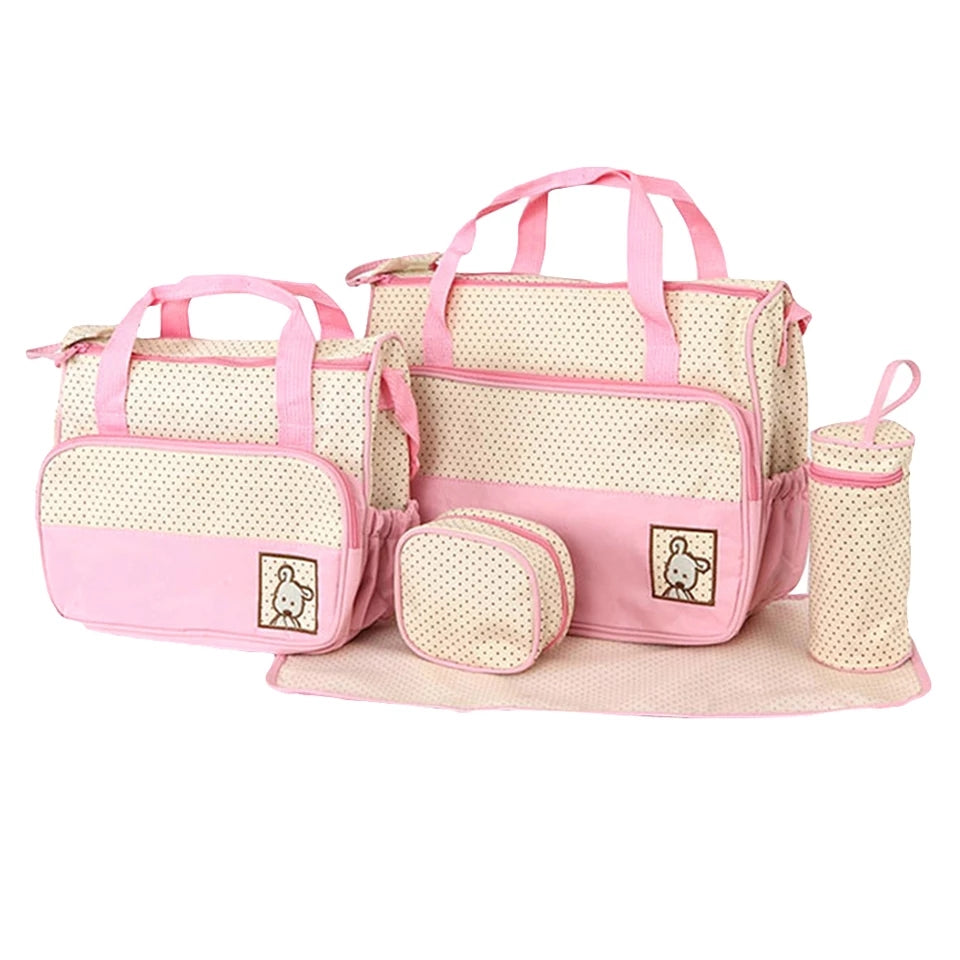 5 Pieces Nappy bags pink