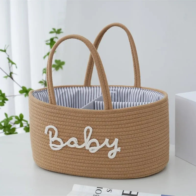 Rope weaving storage basket