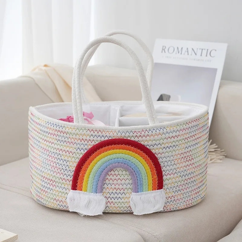 Rope weaving storage basket