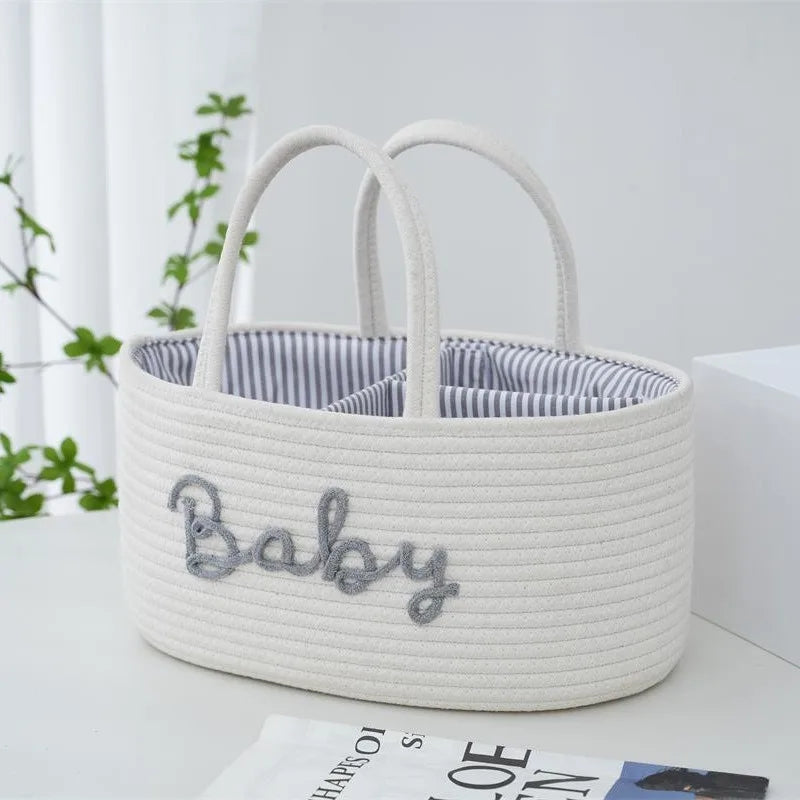 Rope weaving storage basket