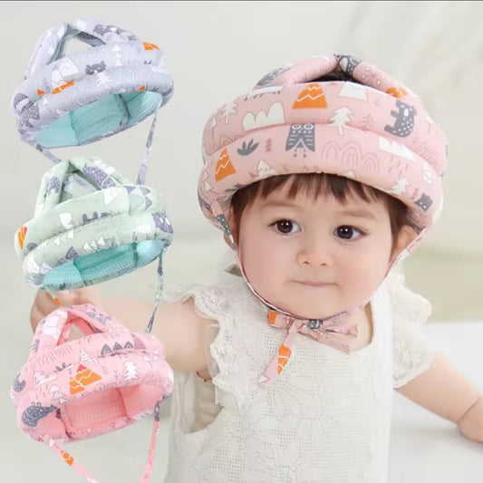 Baby Cotton Mesh Safety Helmet assorted