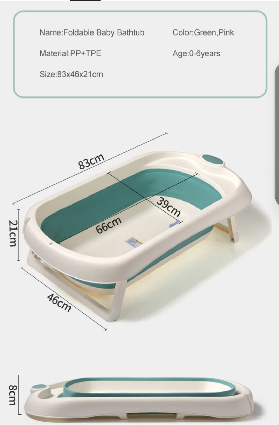 Baby Foldable Bath Tub 6