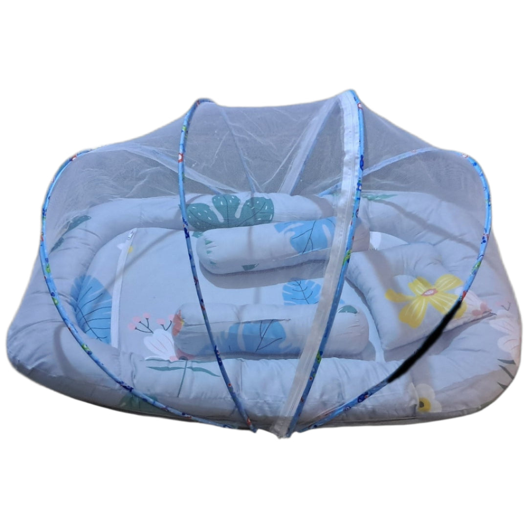 Baby Nest Crib with Mosquito Net grey