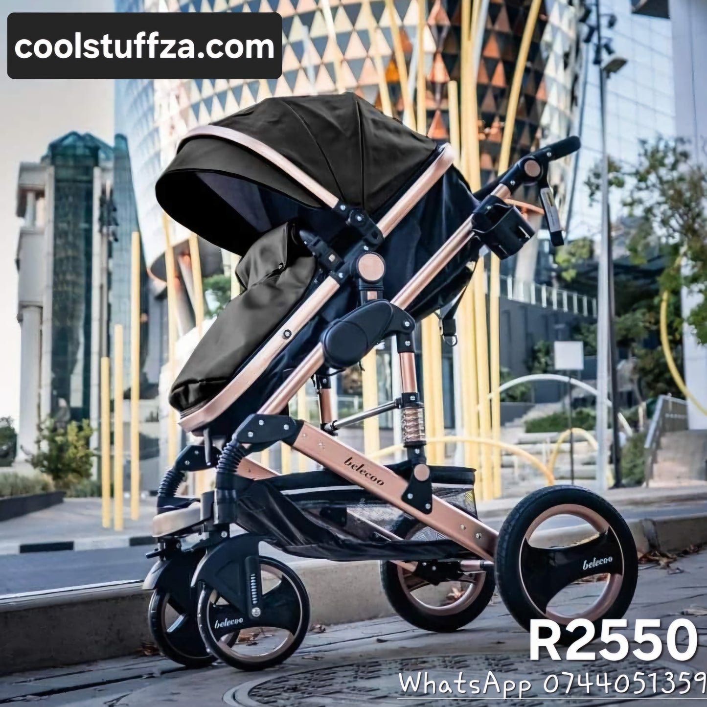 Belecoo Q3 535 PULeather 2 in 1 stroller