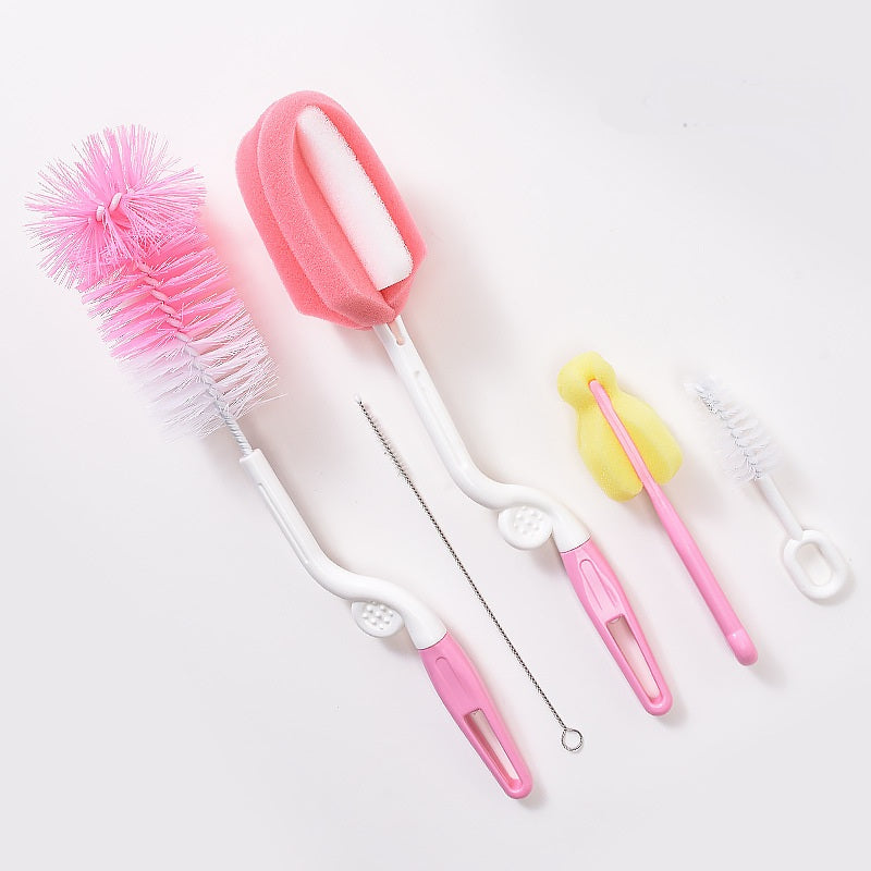 Feeding Bottles Cleaning Set 5 Pieces pink