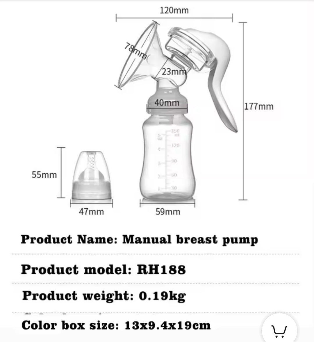 Manual breast pump