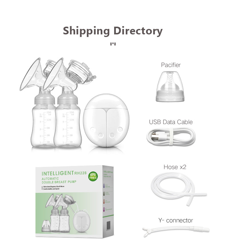 Double electric breast pump