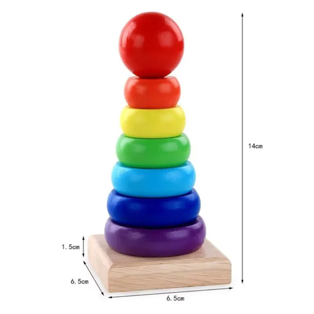 Wooden Rainbow Tower