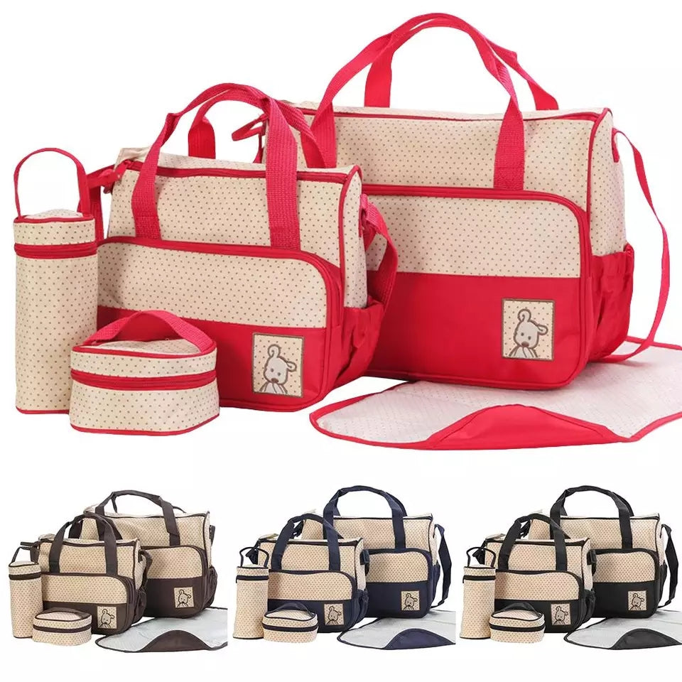 5 Pieces Nappy bags assorted