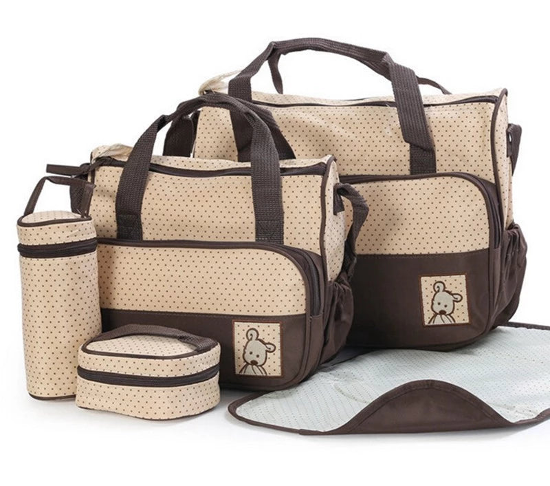 5 Pieces Nappy bags brown