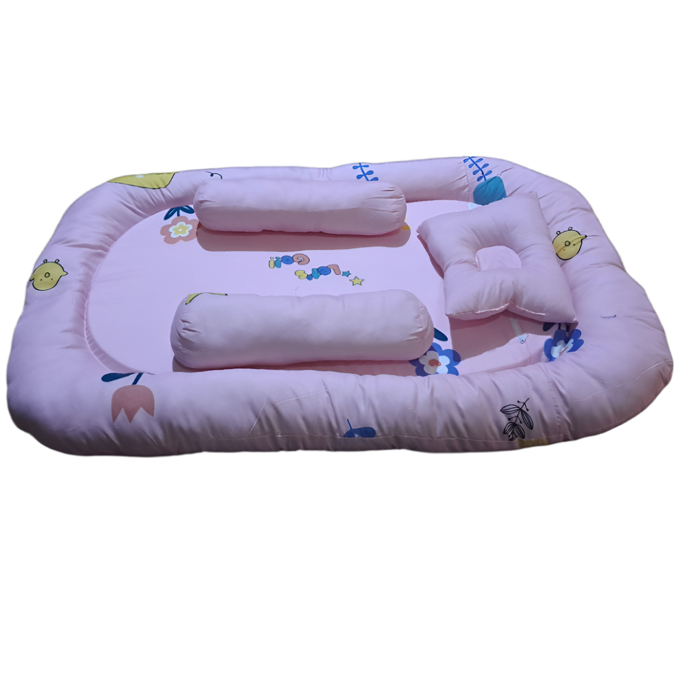 Baby Nest Crib with Mosquito Net pink 1