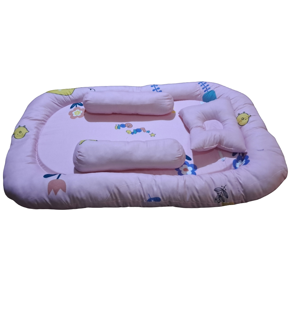 Baby Nest Crib with Mosquito Net pink 2