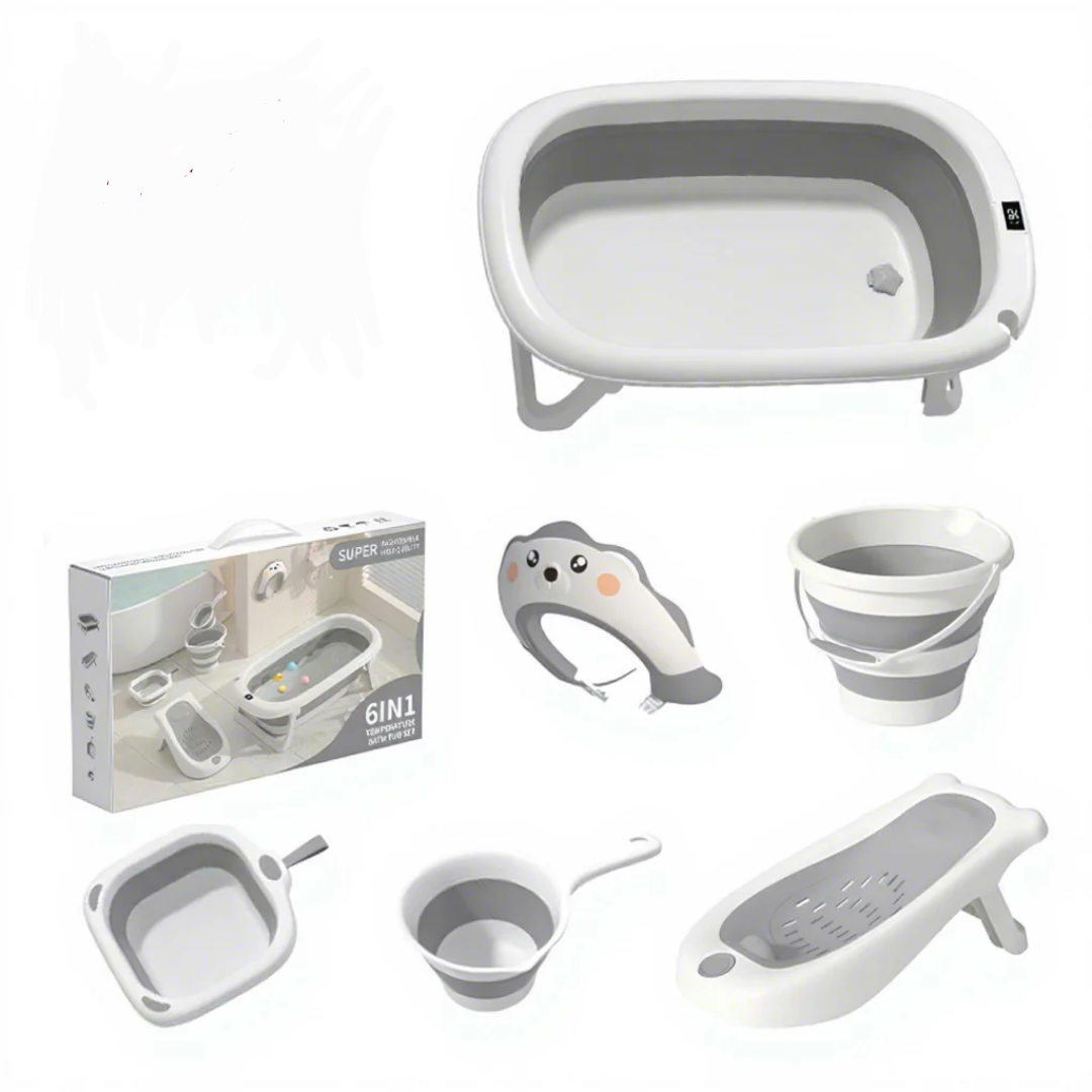6 in 1 Foldable Baby Bath Set